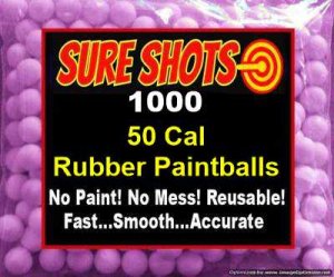 50 Cal Rubber Paintballs 1000 Pack