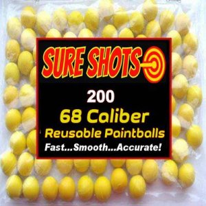 200 Pack 68 Caliber Reusable Paintballs | Christmas 2022