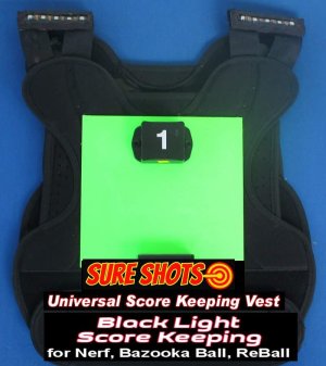 10 Blacklight Gel Ball Score Keeping Vests