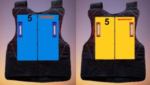 10 Blacklight Gel Ball/Gel Blaster Score Keeping Vests