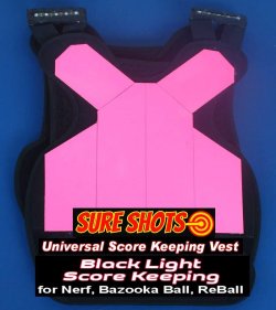 20 Black Light Score Keeping Vests for Gel Ball