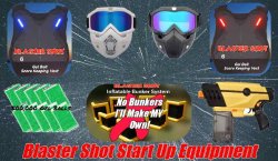 Gel Ball Rental Gear 20 Unlocx Blaster Pistol-10 Score Vests