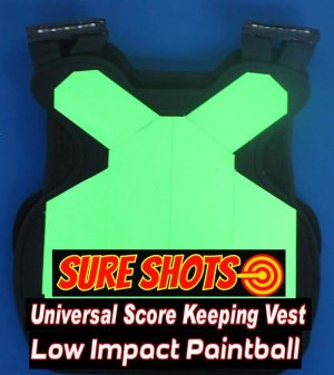 Low Impact Paintball Score Keeping Vests - 10 Pack