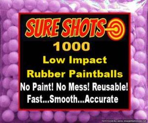 1000 Low Impact Rubber Paintballs