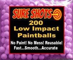 Low Impact Reusable Paintballs - 200 Balls