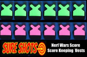 20 Nerf Score Keeping Vests for Nerf Wars