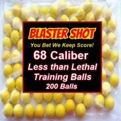 200-Pack 68 Cal Non Lethal Rubber Practice Balls