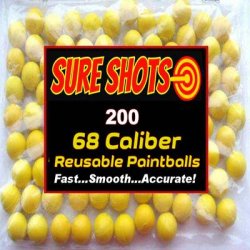 200 Paintless Paintballs 68 Caliber