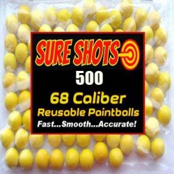 500 68 Caliber Paintless Paintballs
