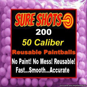 200 50 Caliber Reusable Paintballs