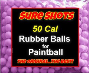 50 Cal Rubber Balls for Paintball