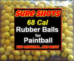 68 Caliber Rubber Balls for Paintball