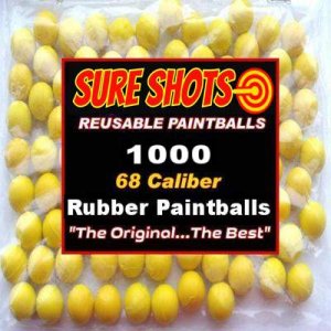 1000 68 Cal Rubber Paintballs