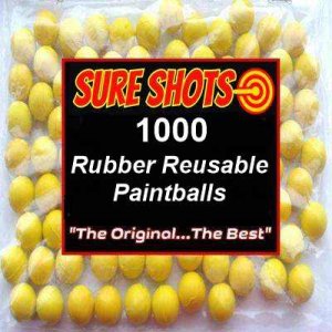 1000 68 Cal Rubber Reusable Paintballs