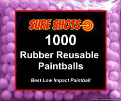 Rubber Reusable Paintballs 50 Cal 1000 Pack