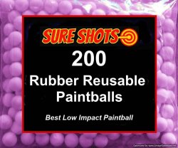 Rubber Reusable Paintballs 50 Cal 200 Pack