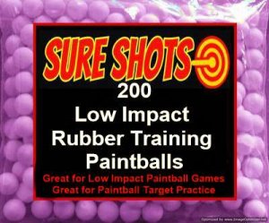 200 50 Caliber Rubber Training Paintballs