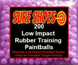 200 50 Caliber Rubber Training Paintballs