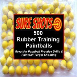 500 68 Cal Rubber Training Paintballs