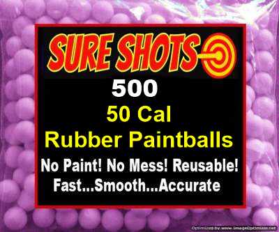 500-50 Cal Rubber Paintballs