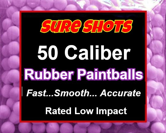 Sure Shots 50 Caliber Rubber Paintballs