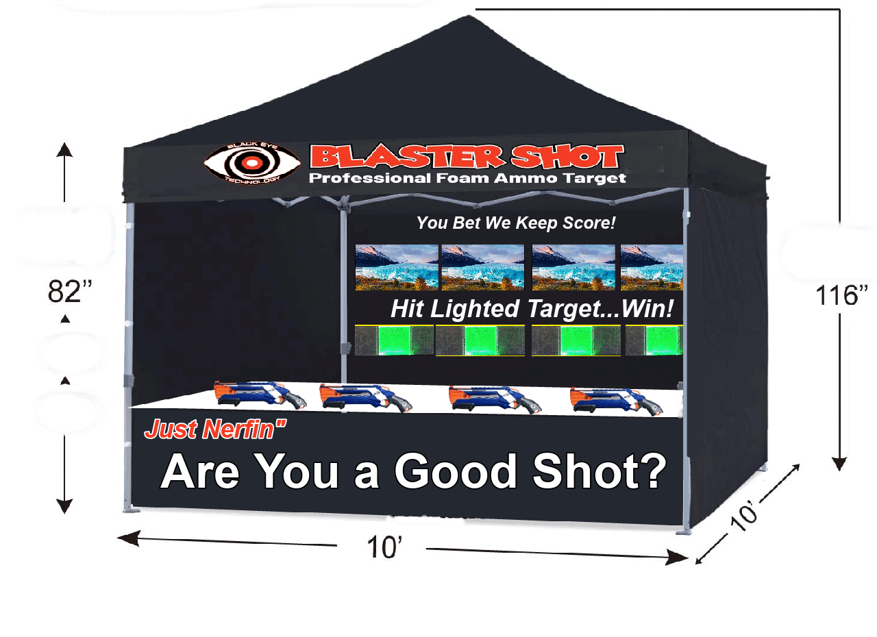Nerf Shooting Gallery Carnival Game 4 Shooter : , SITE_TAGLINE