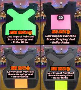 Low Impact Paintball Score Keeping Vests for Roller Rinks