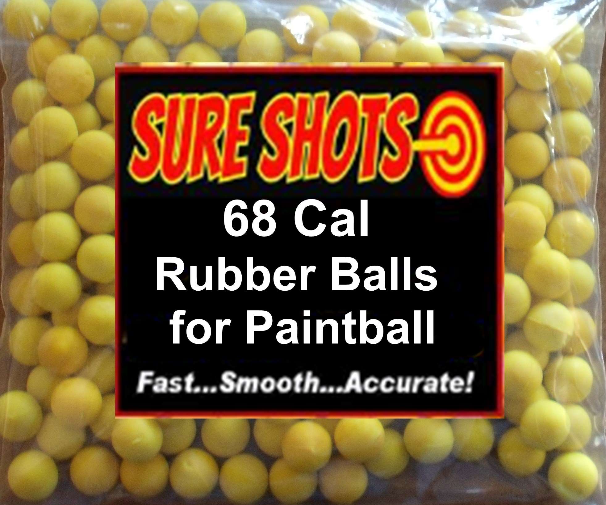 68 Cal Rubber Balls for Paintball