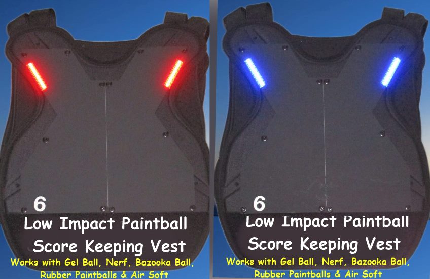 Low Impact Paintball Score Keeping Vest